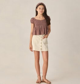 Rylee + Cru LLC SALE TEEN DENVER MINI SKIRT NATURAL