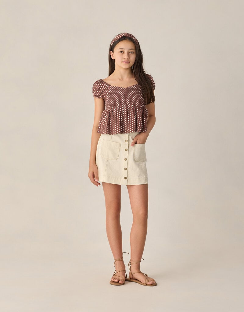 Rylee + Cru Inc. TEEN DENVER MINI SKIRT NATURAL