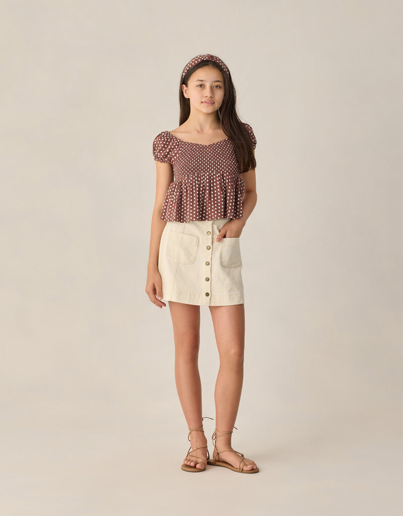 Rylee + Cru LLC TEEN DENVER MINI SKIRT NATURAL