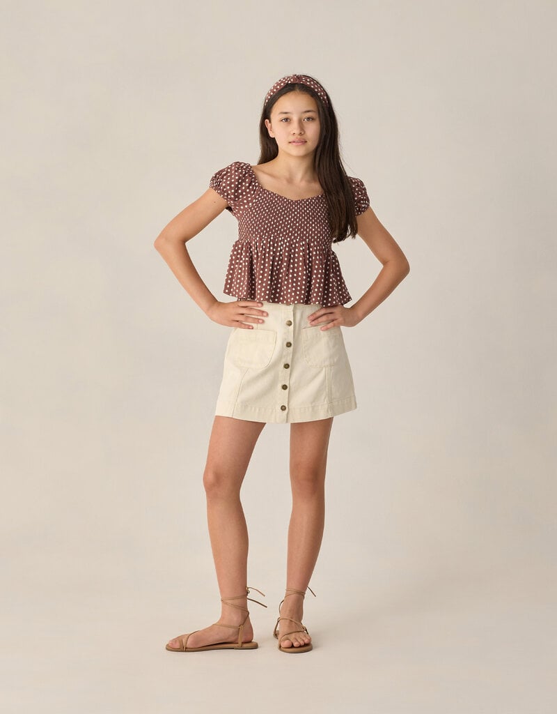 Rylee + Cru Inc. TEEN DENVER MINI SKIRT NATURAL