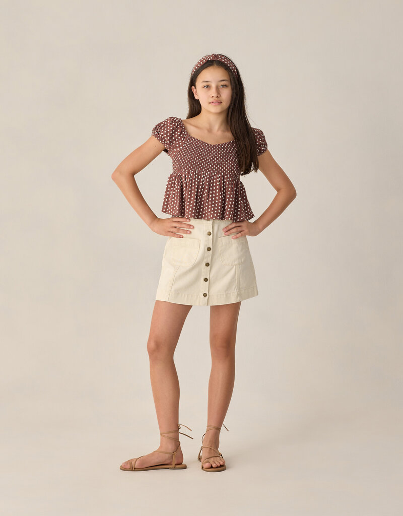 Rylee + Cru LLC TEEN DENVER MINI SKIRT NATURAL