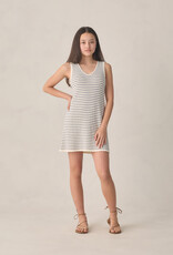 Rylee + Cru LLC TEEN CROCHET TANK MINI DRESS MARINE STRIPE