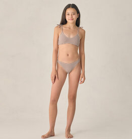 Rylee + Cru Inc. TEEN ALBA BIKINI SET IVORY CHOCOLATE