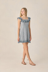 Rylee + Cru LLC TEEN BIANCA MINI DRESS MARINE GINGHAM
