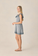 Rylee + Cru LLC TEEN BIANCA MINI DRESS MARINE GINGHAM