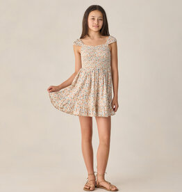 Rylee + Cru Inc. SALE TEEN KALINA DRESS FLOWER FIELD IVORY