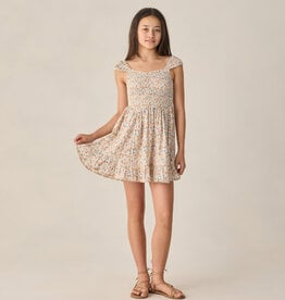 Rylee + Cru Inc. TEEN KALINA DRESS FLOWER FIELD IVORY