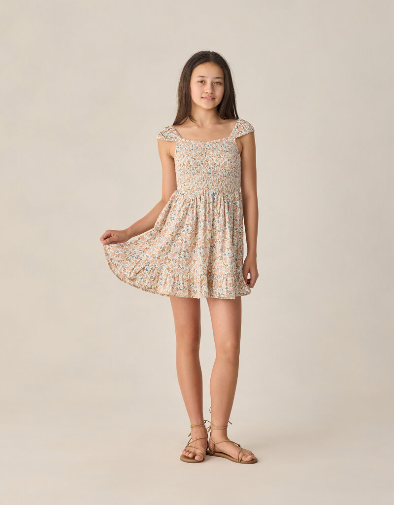 Rylee + Cru Inc. TEEN KALINA DRESS FLOWER FIELD IVORY