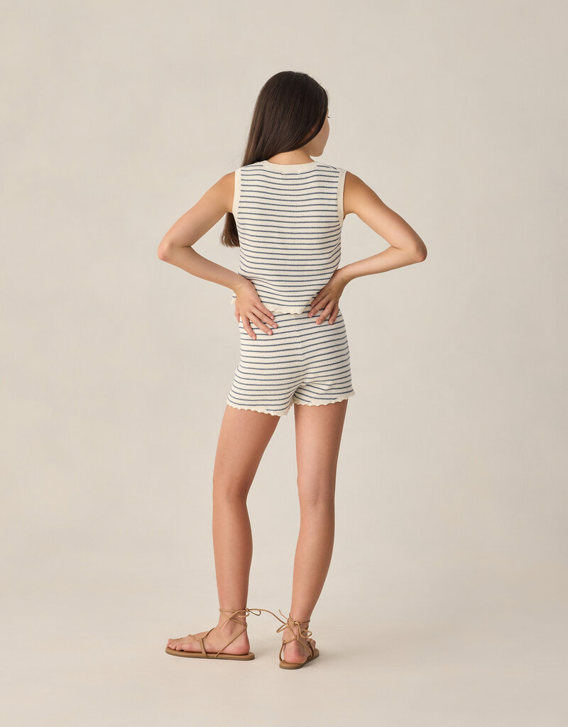 Rylee + Cru LLC TEEN KNIT VEST SET MARINE STRIPE