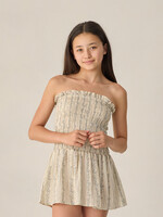 Rylee + Cru LLC SALE. TEEN DARIA MINI DRESS BLUE FLORAL NATURAL
