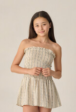 Rylee + Cru LLC TEEN DARIA MINI DRESS BLUE FLORAL NATURAL