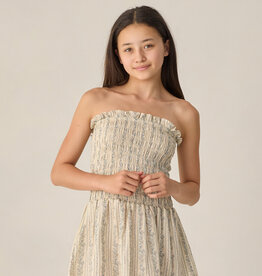 Rylee + Cru Inc. TEEN DARIA MINI DRESS BLUE FLORAL NATURAL