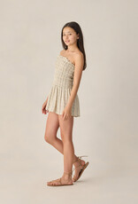 Rylee + Cru LLC TEEN DARIA MINI DRESS BLUE FLORAL NATURAL
