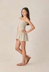 Rylee + Cru LLC TEEN DARIA MINI DRESS BLUE FLORAL NATURAL