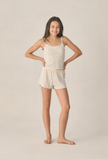 Rylee + Cru LLC TEEN POINTELLE LOUNGE SET BLUE DITSY