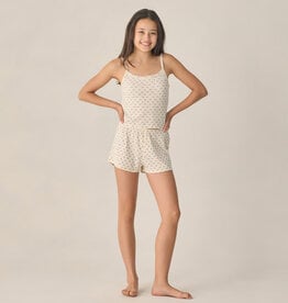 Rylee + Cru LLC SALE TEEN POINTELLE LOUNGE SET BLUE DITSY