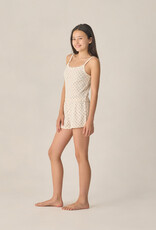 Rylee + Cru LLC TEEN POINTELLE LOUNGE SET BLUE DITSY