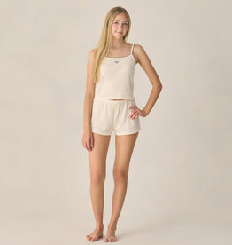 Rylee + Cru Inc. TEEN POINTELLE LOUNGE SET IVORY