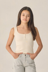 Rylee + Cru Inc. TEEN RIBBED TANK NATURAL