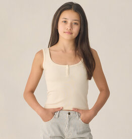Rylee + Cru Inc. TEEN RIBBED TANK NATURAL