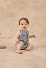Rylee + Cru Inc. MAVRICK ROMPER MARINE GINGHAM