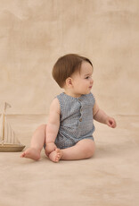Rylee + Cru Inc. MAVRICK ROMPER MARINE GINGHAM