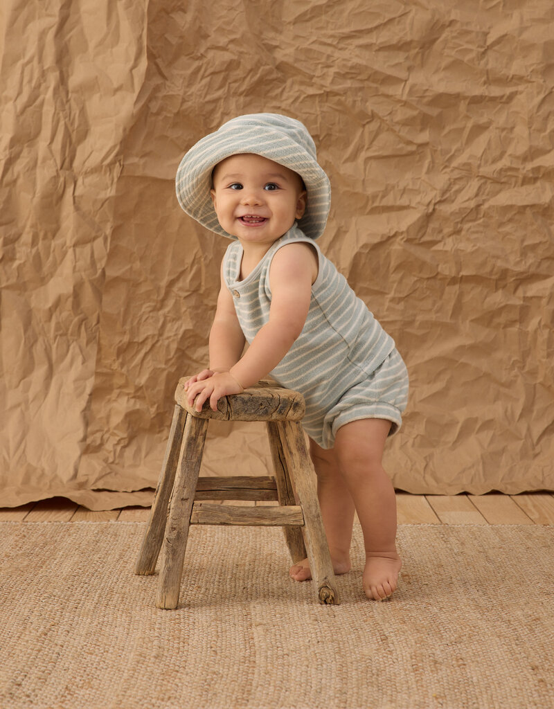 Rylee + Cru Inc. BABY TANK SET SEAFOAM TERRY STRIPE