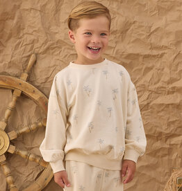 Rylee + Cru Inc. RELAXED SWEATSHIRT PALMS NATURAL