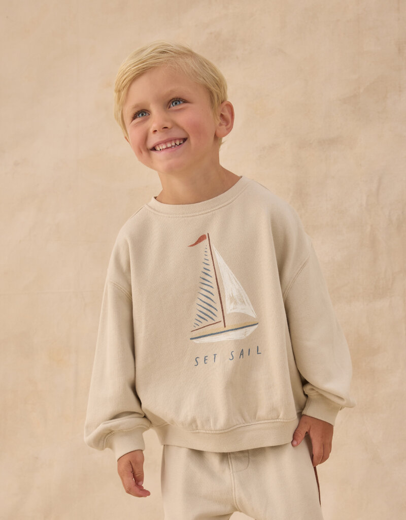 Rylee + Cru Inc. OVERSIZED SWEATSHIRT SET SAIL
