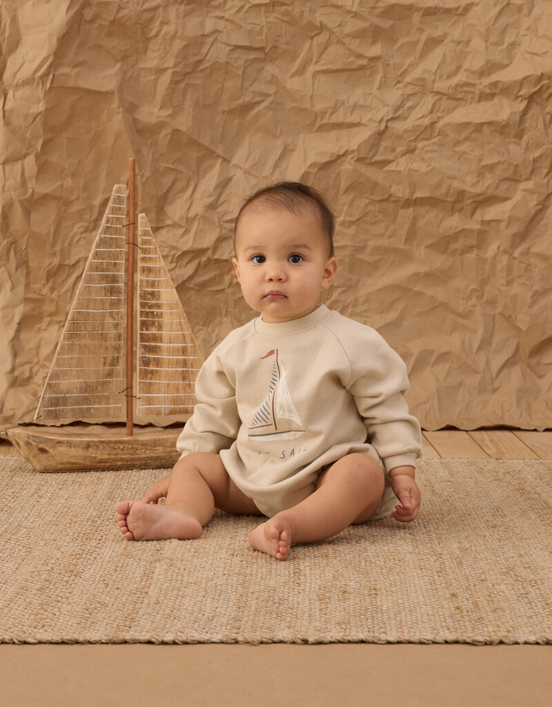 Rylee + Cru Inc. CREWNECK ROMPER SET SAIL