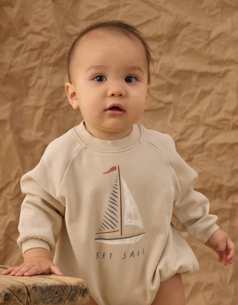Rylee + Cru Inc. CREWNECK ROMPER SET SAIL