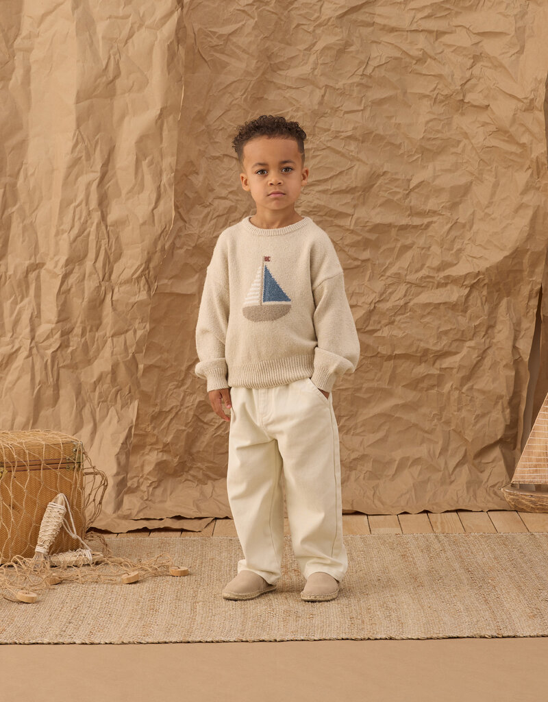 Rylee + Cru Inc. ASPEN SWEATER SAILBOAT PEBBLE