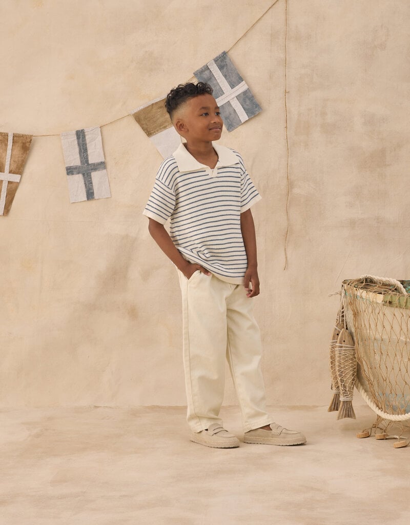 Rylee + Cru Inc. CHANDLER KNIT POLO MARINE STRIPE