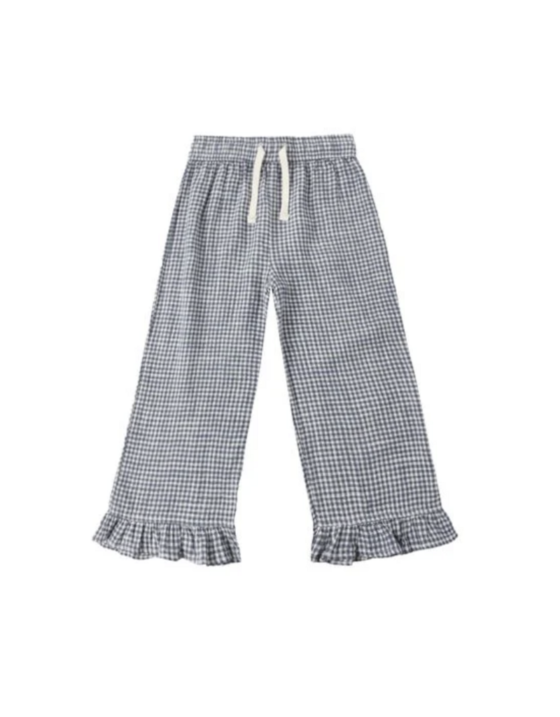 Rylee + Cru Inc. WIDE LEG PANT MARINE GINGHAM