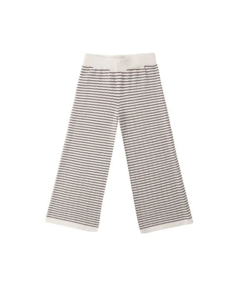 Rylee + Cru Inc. KNIT WIDE LEG PANT CHOCOLATE STRIPE