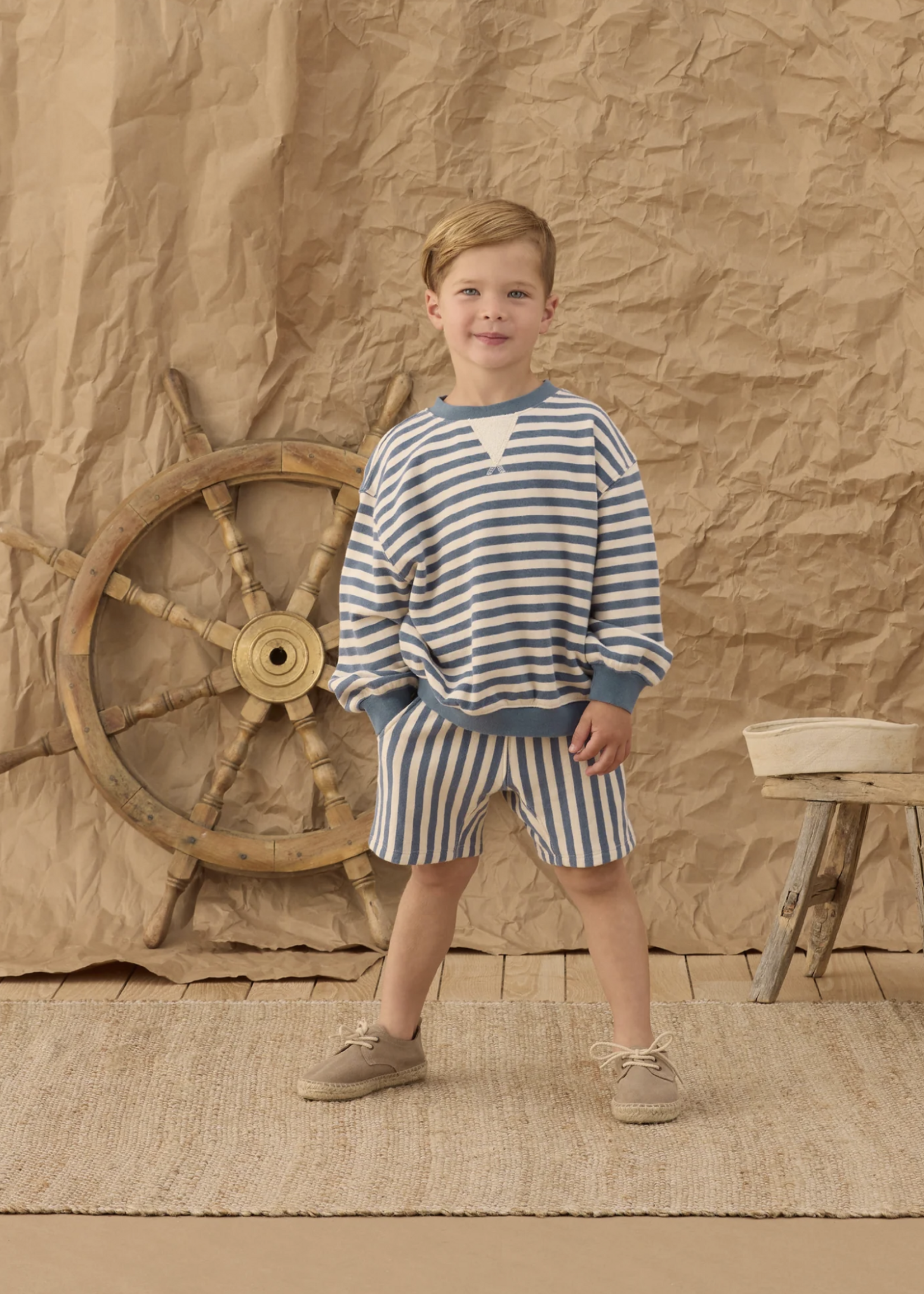 Rylee + Cru LLC RELAXED SHORT MARINE STRIPE