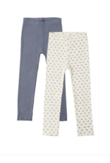 Rylee + Cru Inc. RIBBED LEGGING NATURAL BLUE DITSY