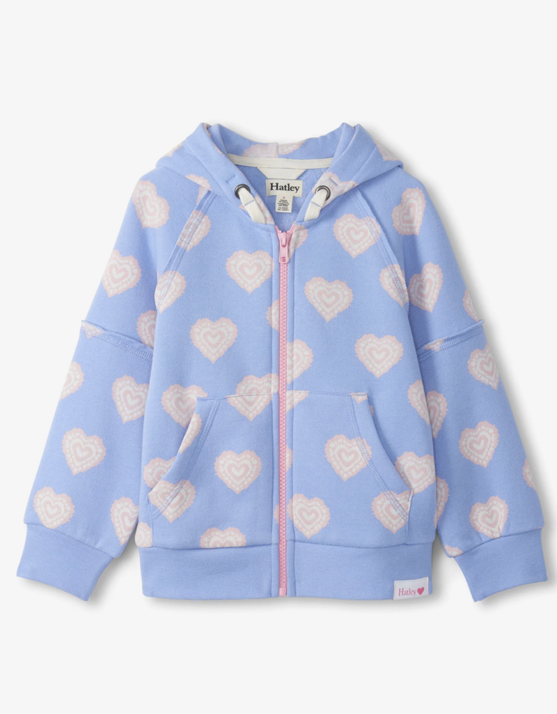 Hatley Kids Heart Burst Raw Edge Hoody
