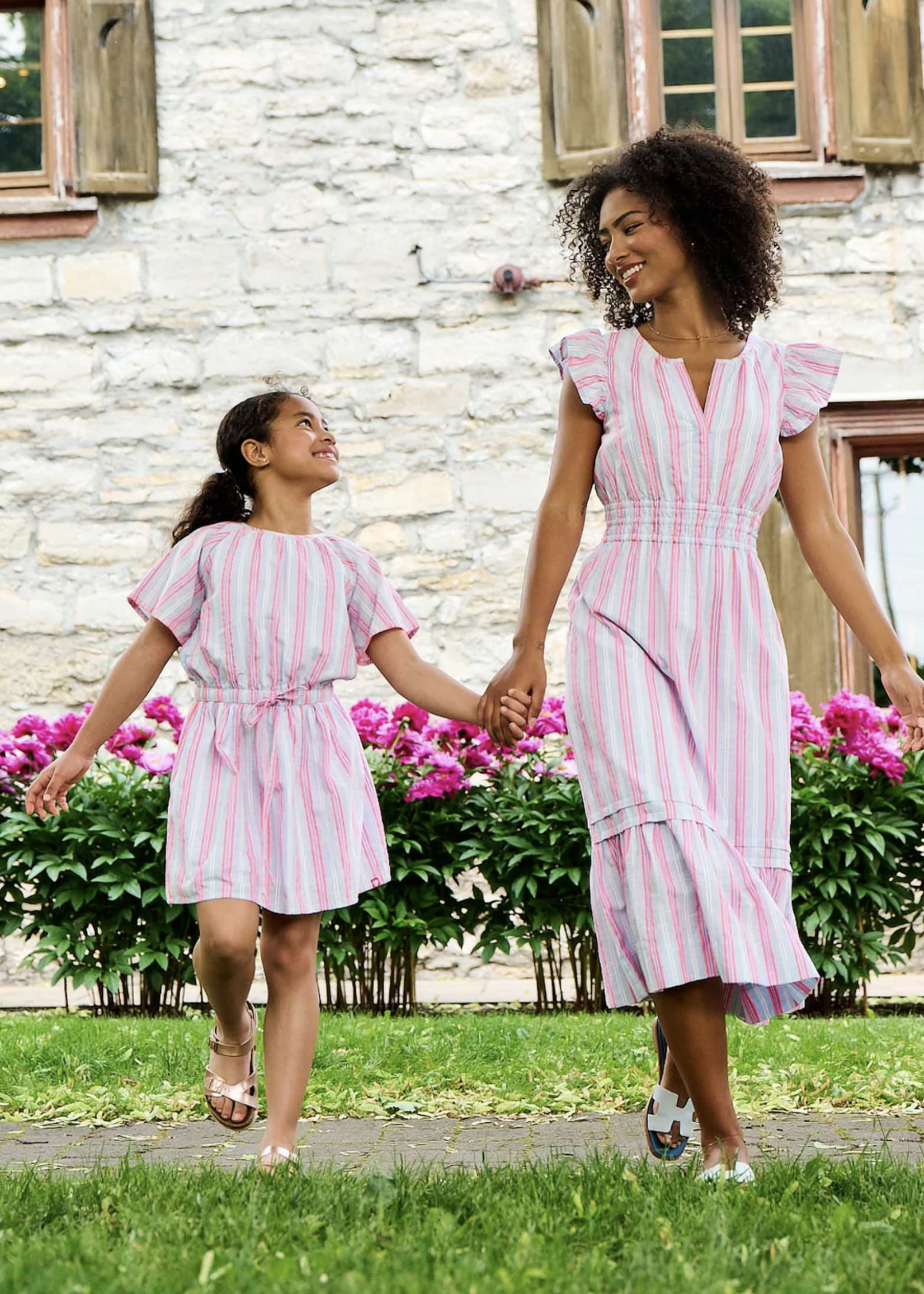 Hatley Kids Neon Chambray Stripe Woven Play Dress