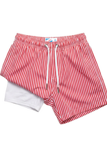 Bermies Red Stripes Swim Trunks