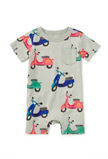 Tea Collection POCKET SHORTIE BABY ROMPER ZOOM ZOOM ESPA