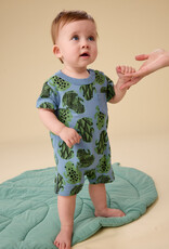 Tea Collection POCKET SHORTIE BABY ROMPER HOP ALONG FROGS