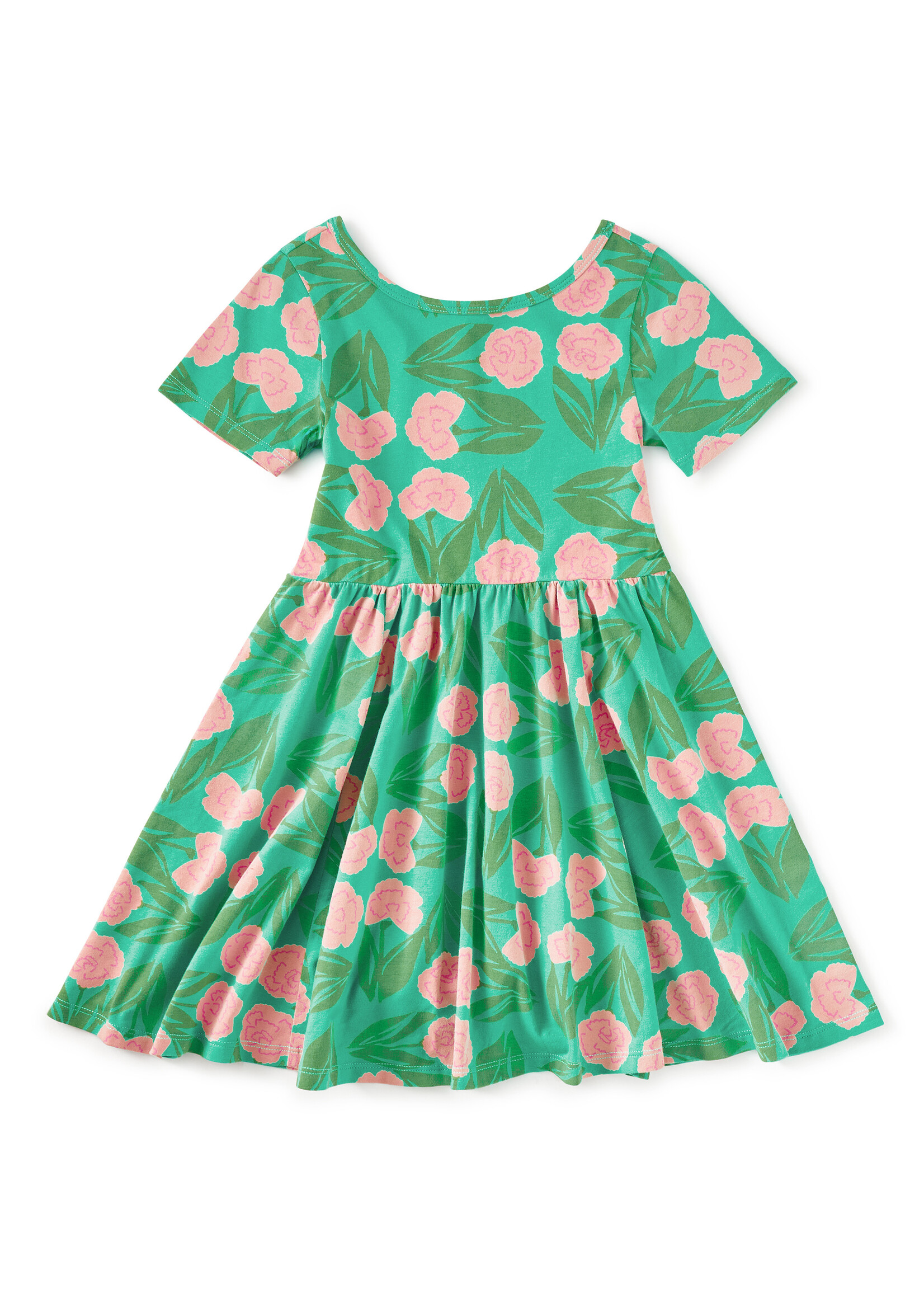 Tea Collection SHORT SLEEVE BALLET DRESS CARNATION FLORAL