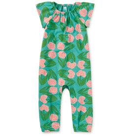 Tea Collection TULIP SLEEVE BABY ROMPER CARNATION FLORAL