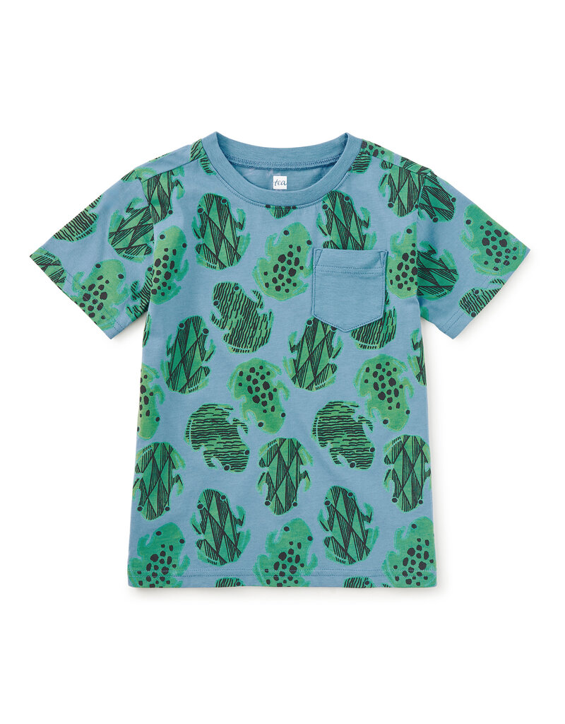 Tea Collection PRINTED POCKET TEE HOP A LONG FROGS