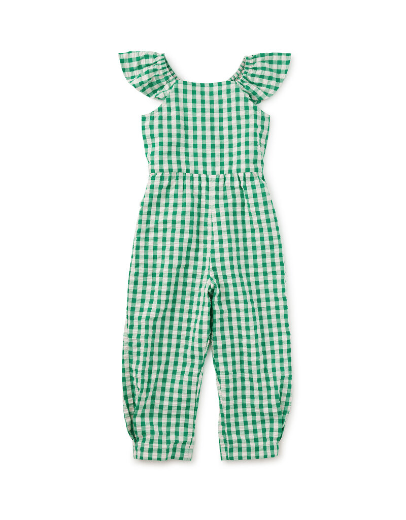 Tea Collection FLUTTER STRAP JUMPSUIT GARDEN PARTY CHECK