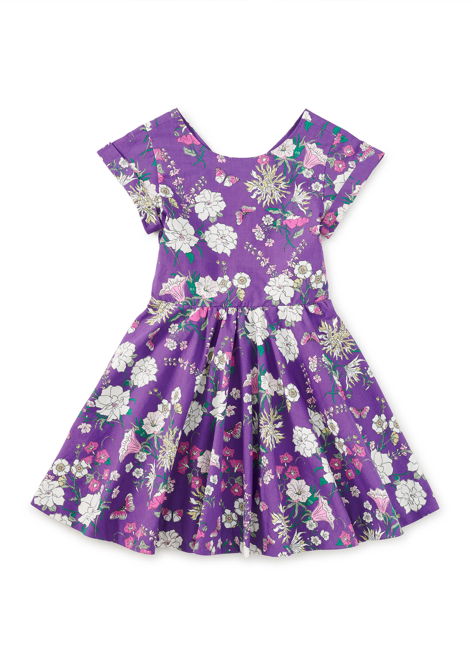 Tea Collection BUTTON BACK SKIRTED DRESS PORTUGUESE FLORAL