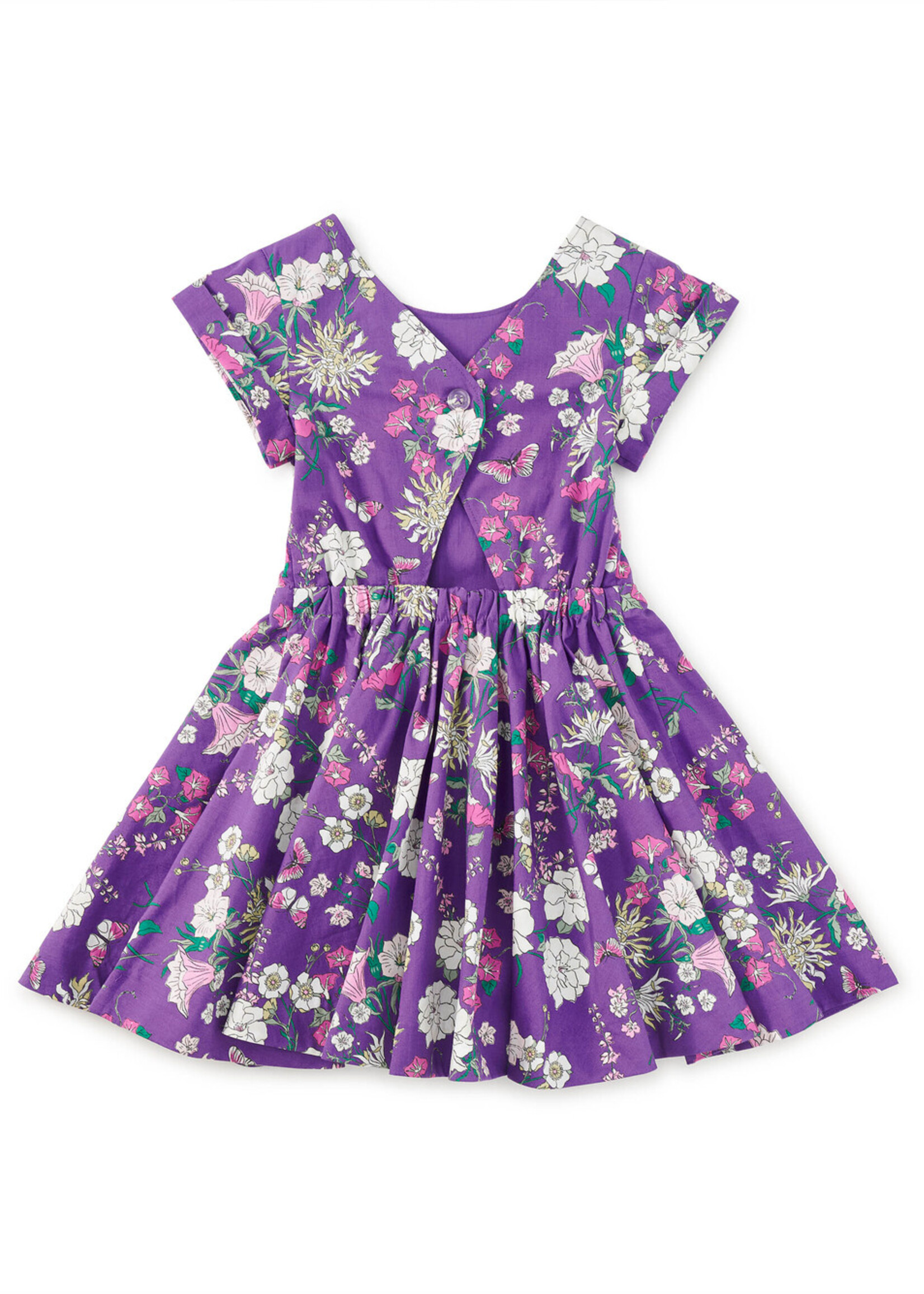 Tea Collection BUTTON BACK SKIRTED DRESS PORTUGUESE FLORAL
