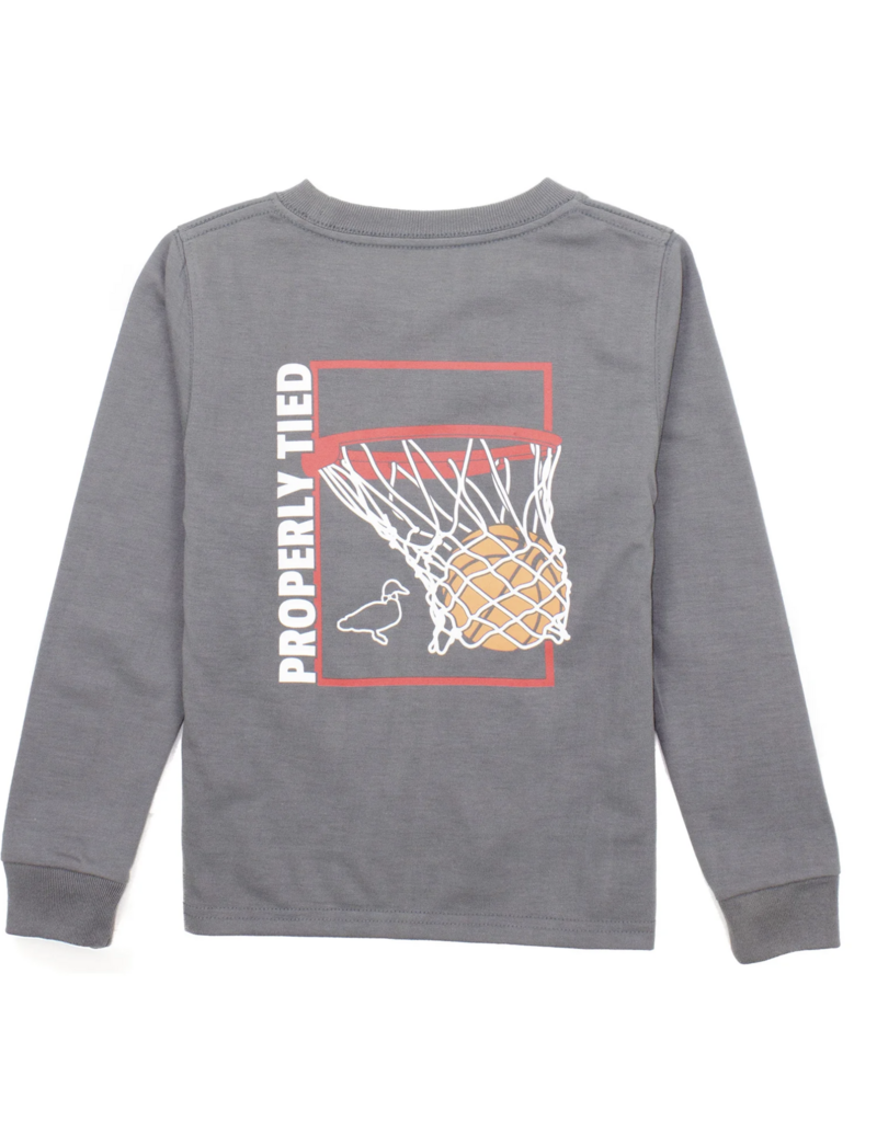 Properly Tied Swoosh L/S Battleship Grey