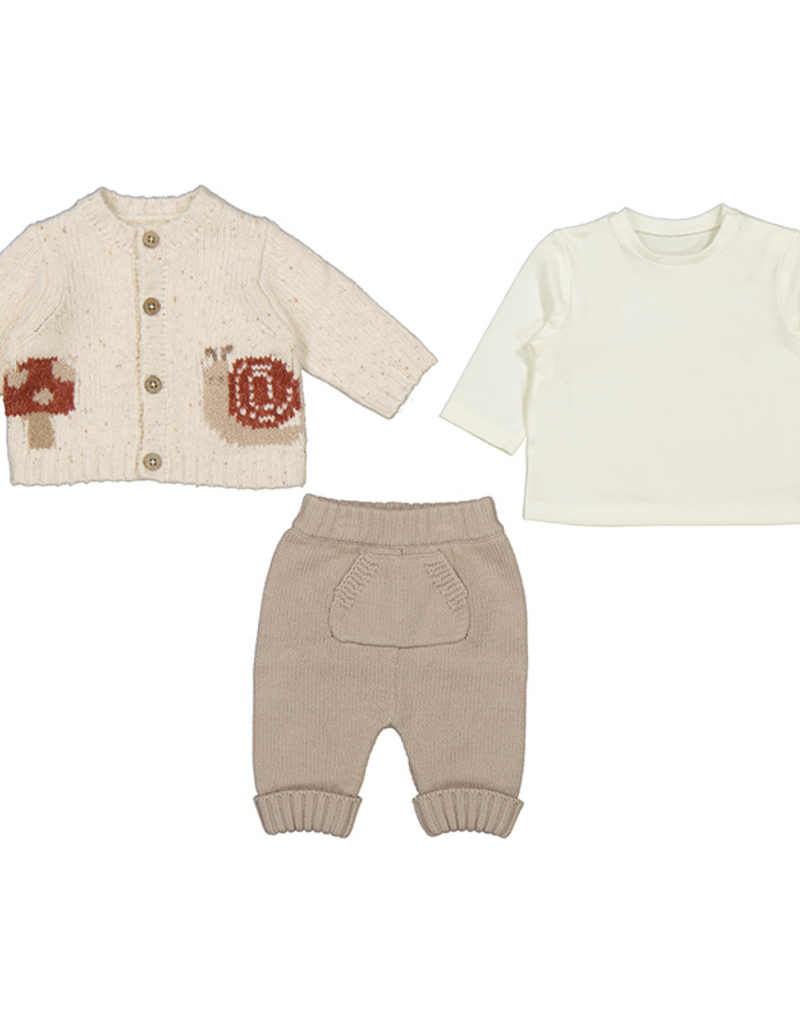 Mayoral Snail Sweater 3pc Pant Set